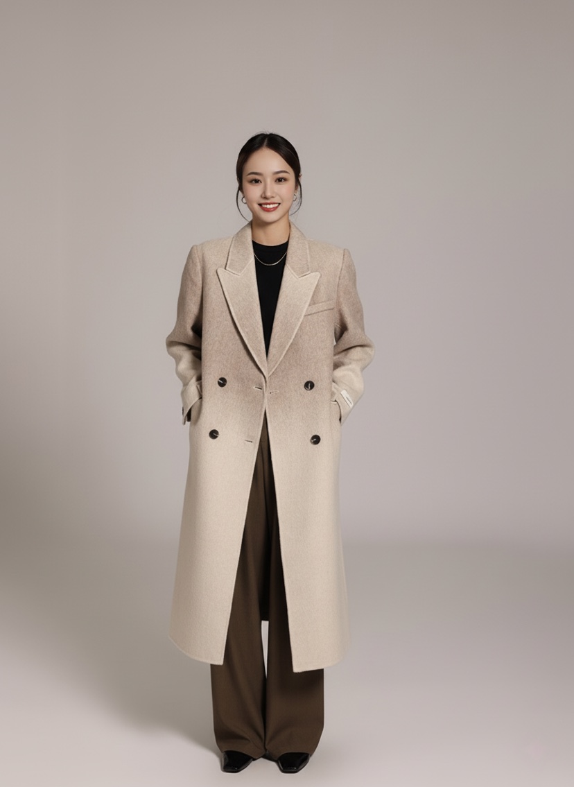 HER韓國代購㊣女裝新品真品熱賣25秋冬推薦時尚人氣中長款大衣HANNA21中長款大衣