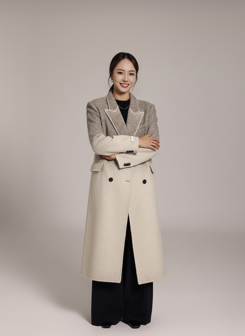 HER韓國代購㊣女裝新品真品熱賣25秋冬推薦時尚人氣中長款大衣HANNA21中長款大衣