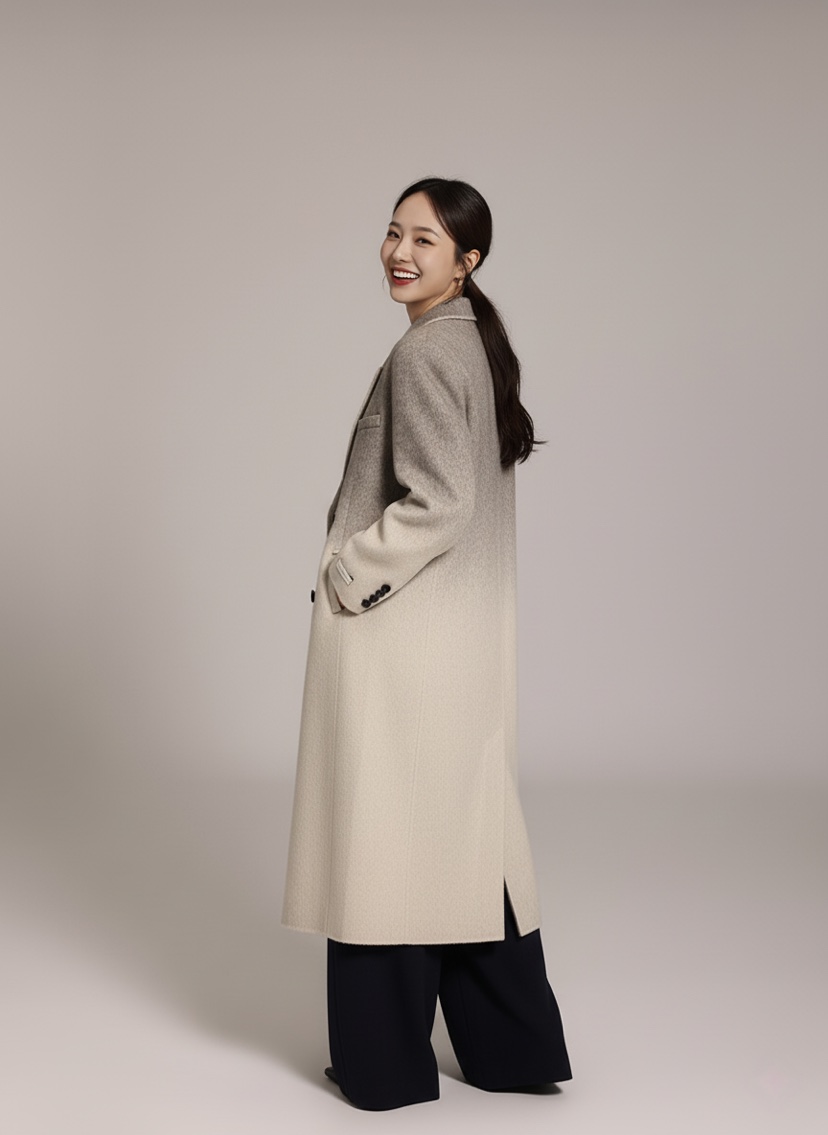 HER韓國代購㊣女裝新品真品熱賣25秋冬推薦時尚人氣中長款大衣HANNA21中長款大衣