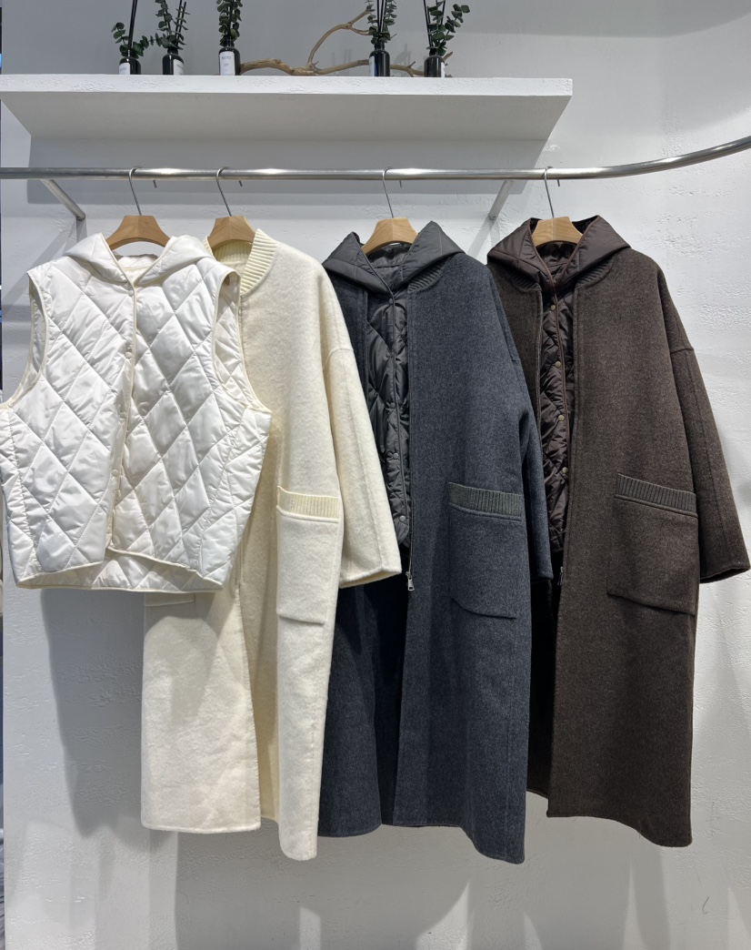 OLA東大門㊣代購女士新品職業推薦休閑25秋冬人氣中長款大衣mellor/OLA中長款大衣