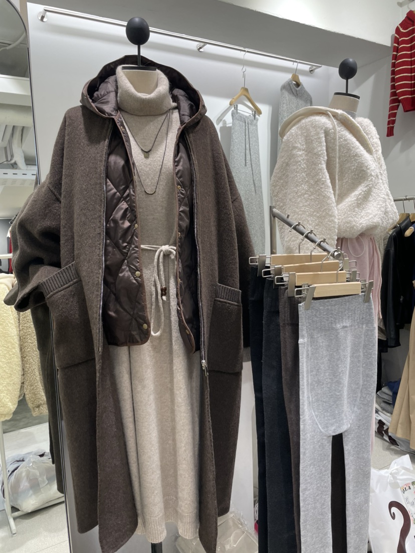 OLA東大門㊣代購女士新品職業推薦休閑25秋冬人氣中長款大衣mellor/OLA中長款大衣