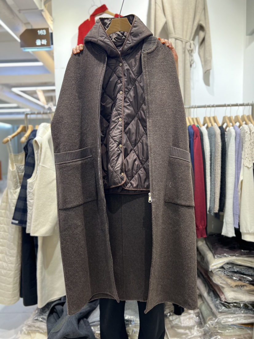 OLA東大門㊣代購女士新品職業推薦休閑25秋冬人氣中長款大衣mellor/OLA中長款大衣圖色2