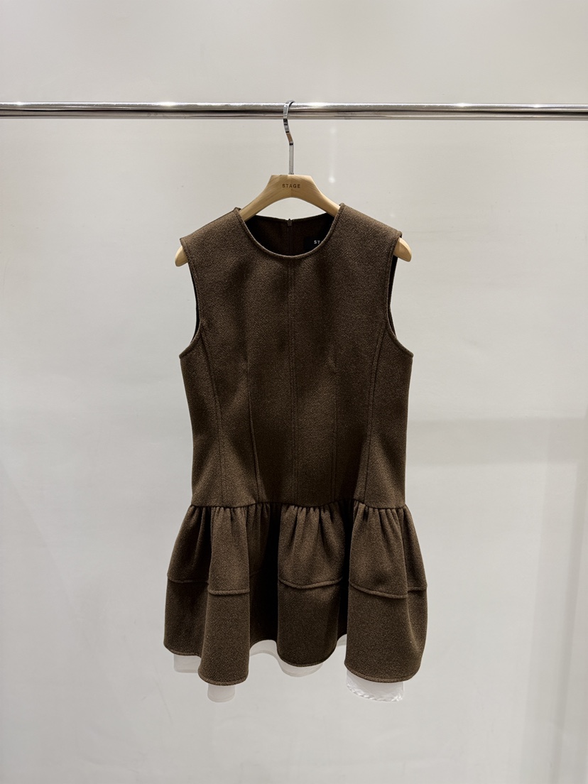 STAGE韓國代購㊣女士新款職業時尚休閑熱賣真品人氣25秋冬連衣裙STAGE連衣裙圖色1