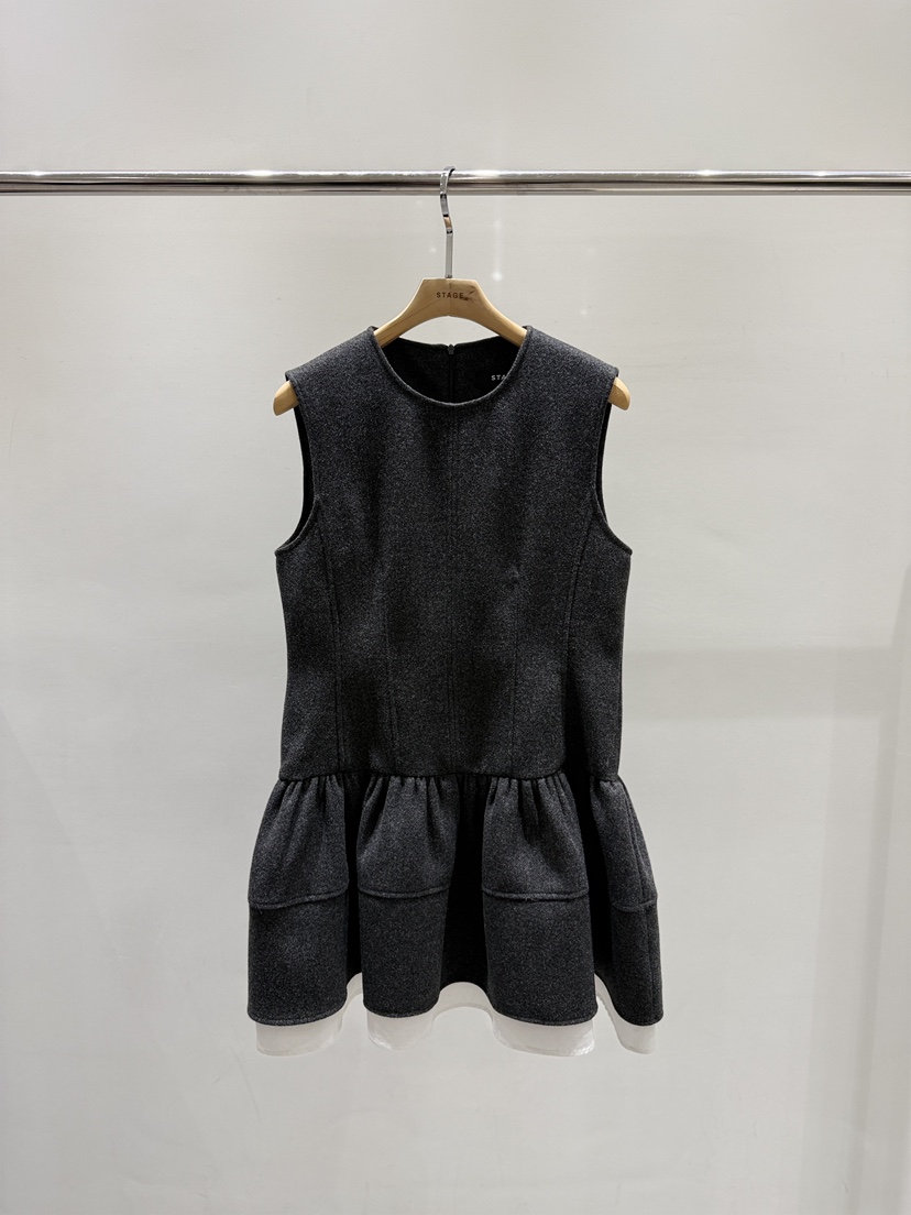 STAGE韓國代購㊣女士新款職業時尚休閑熱賣真品人氣25秋冬連衣裙STAGE連衣裙圖色2