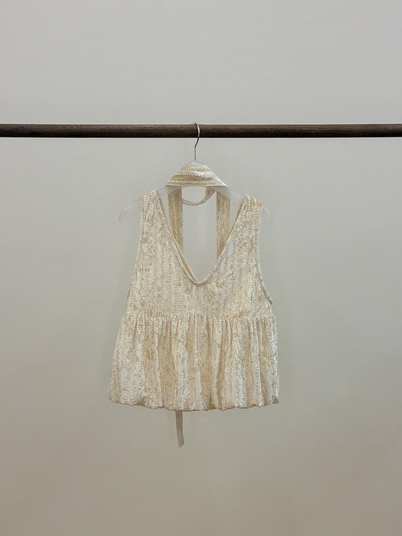 ERUME東大門㊣實拍女裝新款人氣推薦休閑吊帶背心天鵝絨含脖帶ERUME吊帶/背心