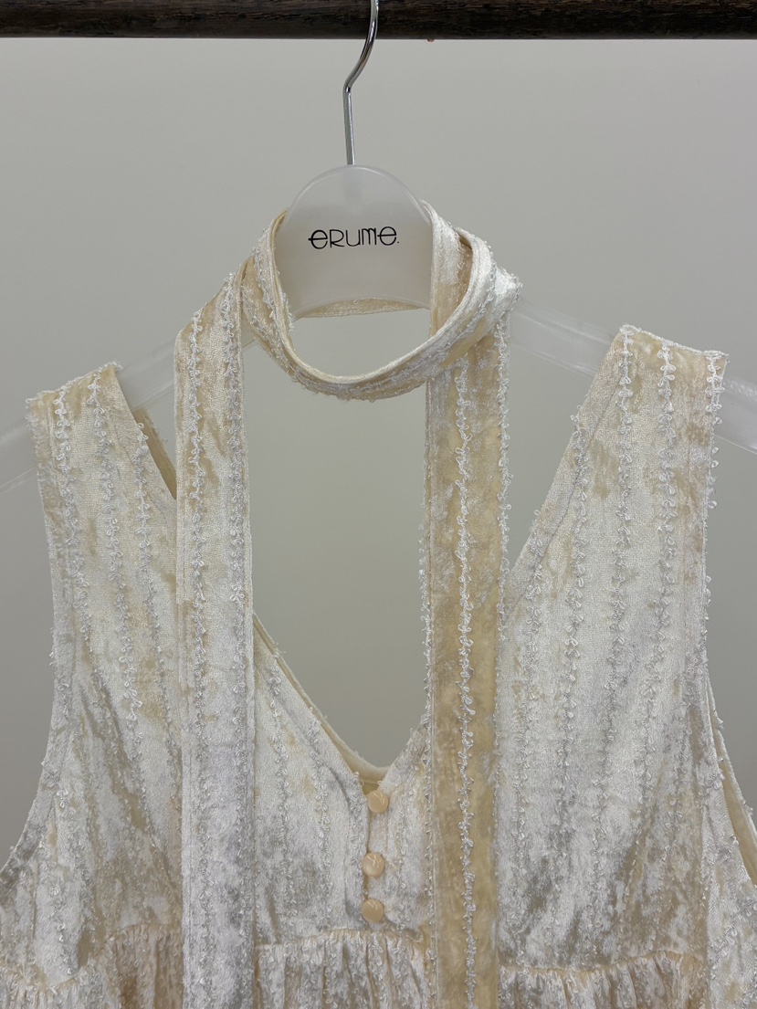 ERUME東大門㊣實拍女裝新款人氣推薦休閑吊帶背心天鵝絨含脖帶ERUME吊帶/背心