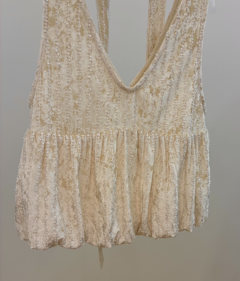 ERUME東大門㊣實拍女裝新款人氣推薦休閑吊帶背心天鵝絨含脖帶ERUME吊帶/背心