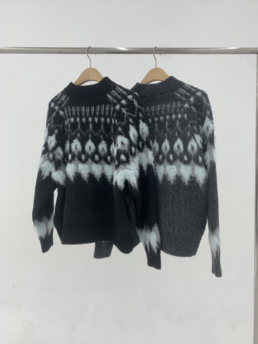 KSUBI東大門㊣實拍女士新品推薦熱賣時尚真品針織衫馬海毛拉鏈KSUBI針織衫