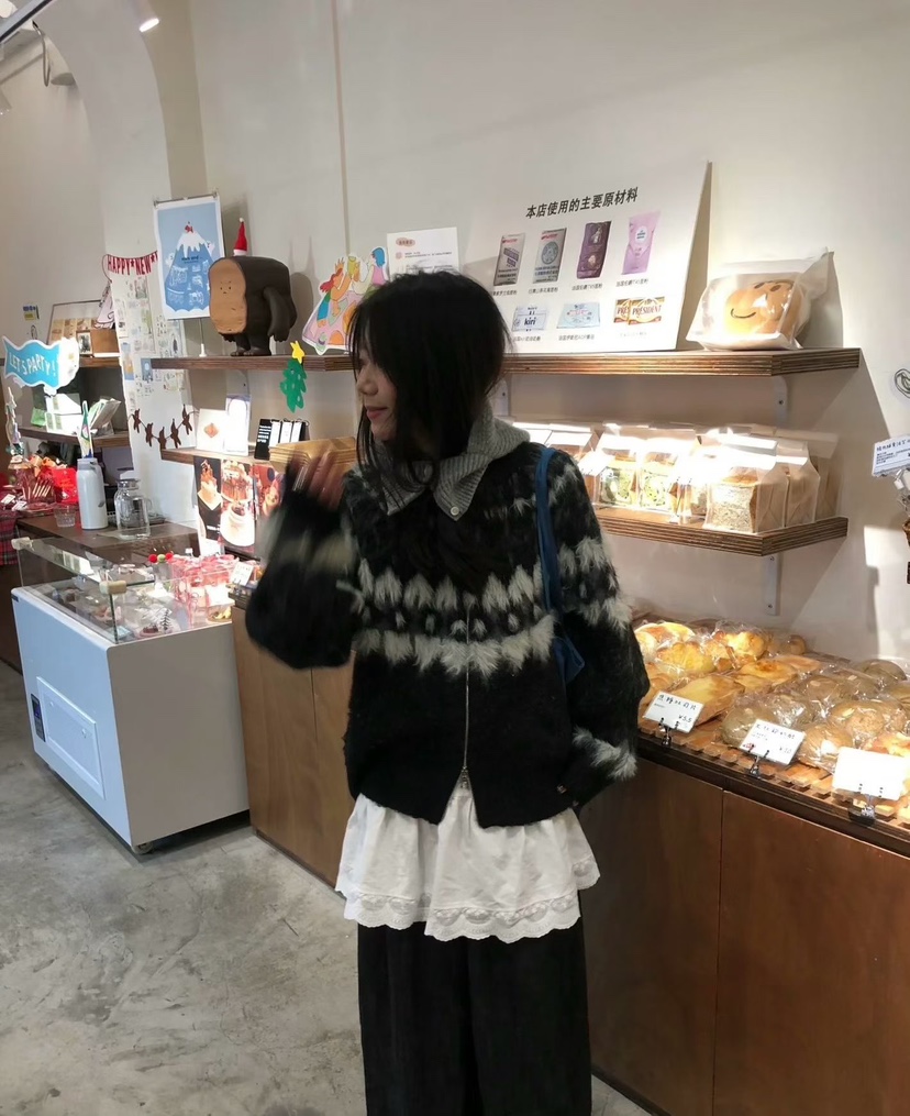 KSUBI東大門㊣實拍女士新品推薦熱賣時尚真品針織衫馬海毛拉鏈KSUBI針織衫圖色1