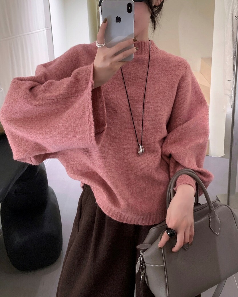 OLA東大門㊣代購女士新品休閑推薦職業人氣時尚25秋冬針織衫mellor/OLA針織衫