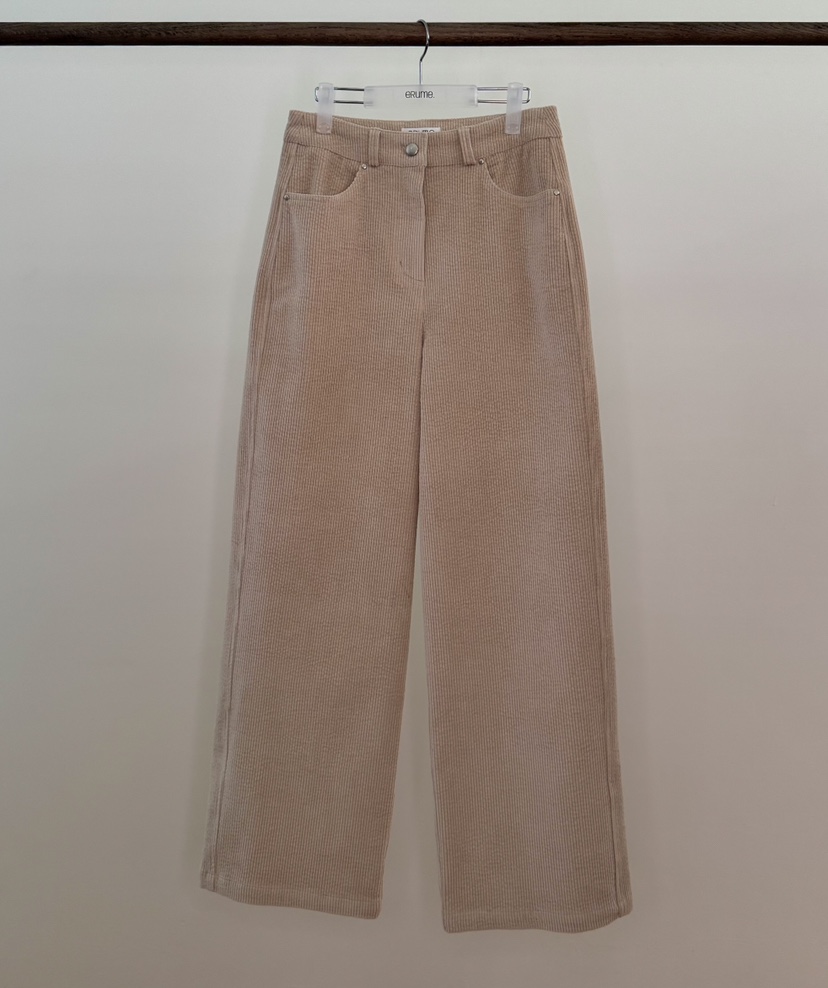 ERUME東大門㊣直郵女裝新款時尚25秋冬職業真品休閑褲燈芯絨ERUME休閑褲圖色1