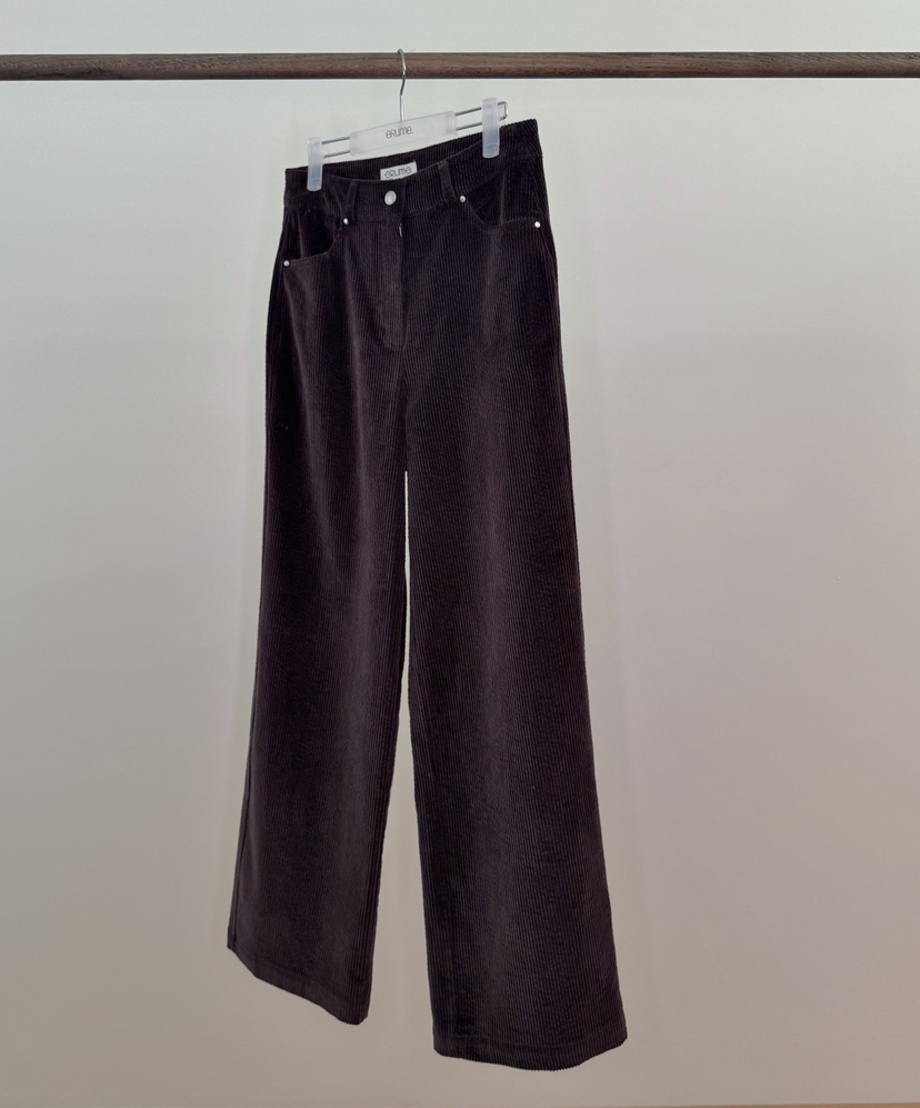 ERUME東大門㊣直郵女裝新款時尚25秋冬職業真品休閑褲燈芯絨ERUME休閑褲圖色3