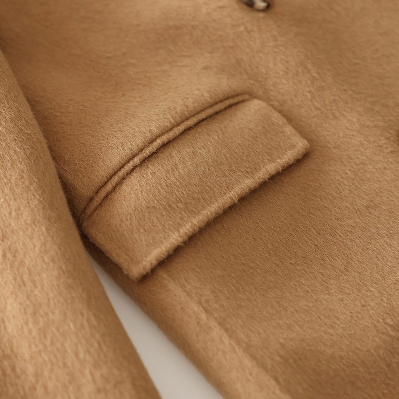 HER東大門㊣實拍女裝新品休閑人氣推薦真品中長款大衣含腰帶HANNA21中長款大衣