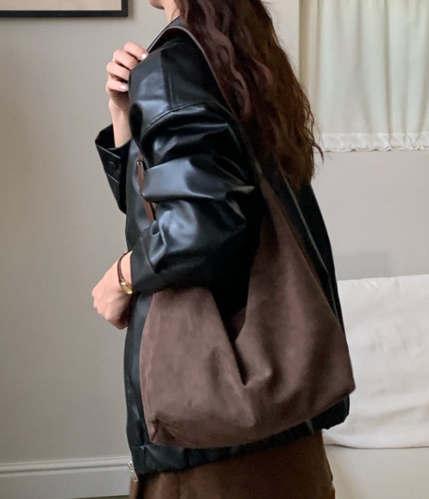 POSH BLUE韓國代購㊣女裝新款25秋冬推薦熱賣單肩斜跨包麂皮POSH BLUE單肩/斜跨包