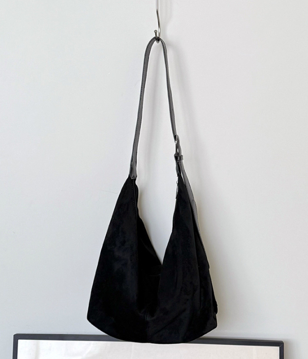 POSH BLUE韓國代購㊣女裝新款25秋冬推薦熱賣單肩斜跨包麂皮POSH BLUE單肩/斜跨包圖色1