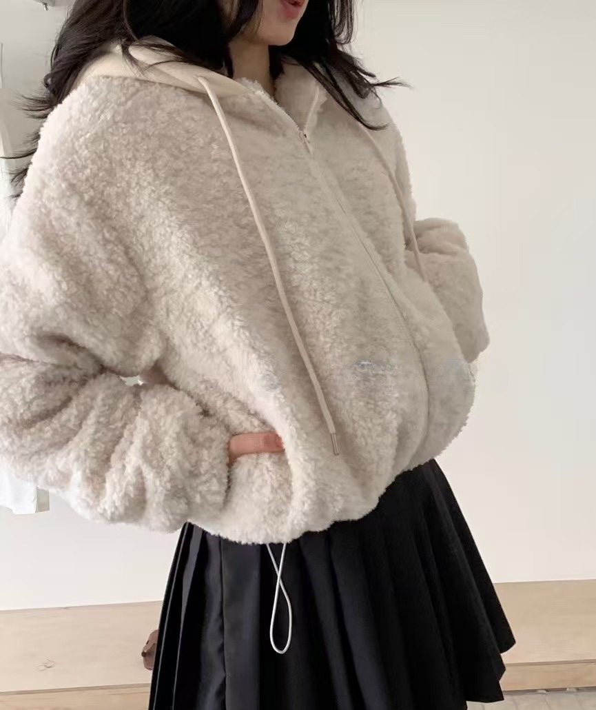 OLA東大門㊣代購女裝新品人氣熱賣職業時尚25秋冬短款大衣拉鏈mellor/OLA短款大衣