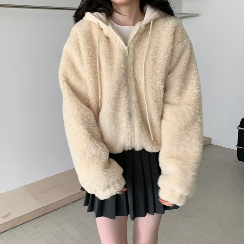 OLA東大門㊣代購女裝新品人氣熱賣職業時尚25秋冬短款大衣拉鏈mellor/OLA短款大衣