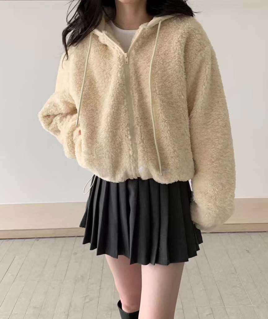 OLA東大門㊣代購女裝新品人氣熱賣職業時尚25秋冬短款大衣拉鏈mellor/OLA短款大衣