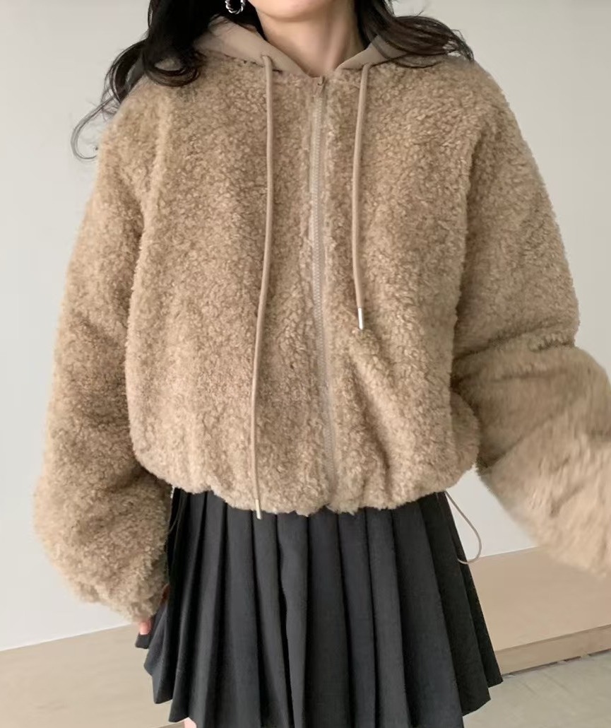 OLA東大門㊣代購女裝新品人氣熱賣職業時尚25秋冬短款大衣拉鏈mellor/OLA短款大衣