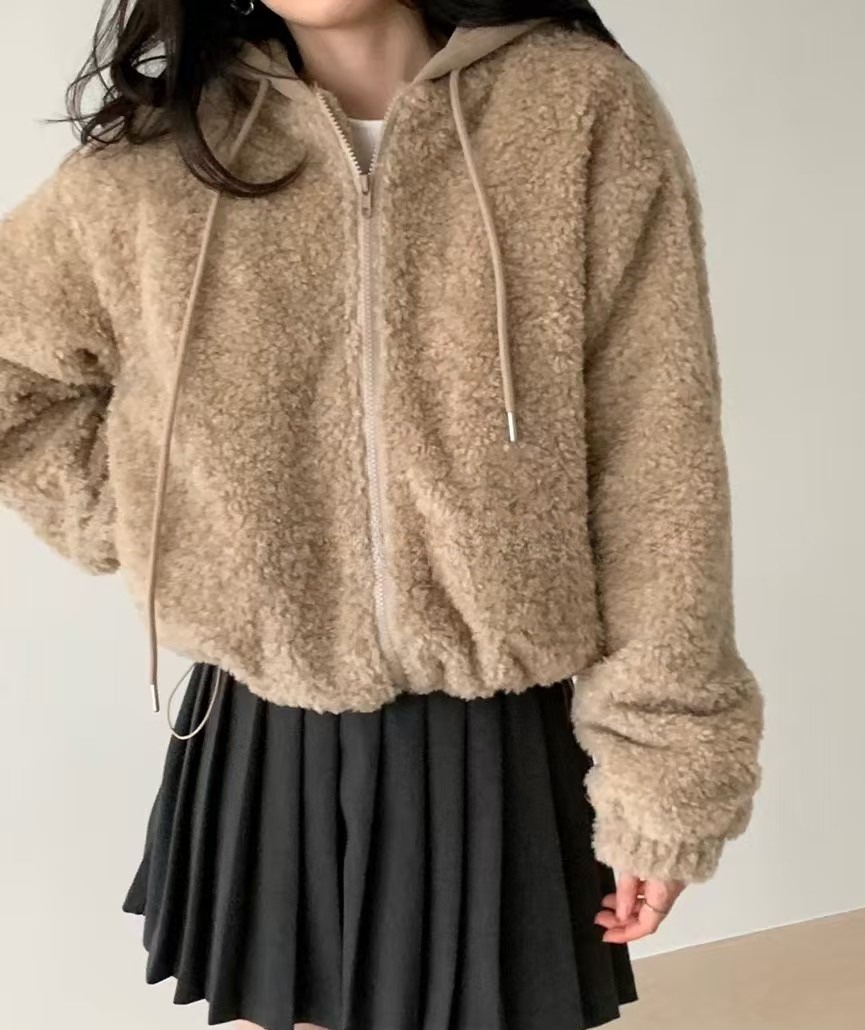 OLA東大門㊣代購女裝新品人氣熱賣職業時尚25秋冬短款大衣拉鏈mellor/OLA短款大衣