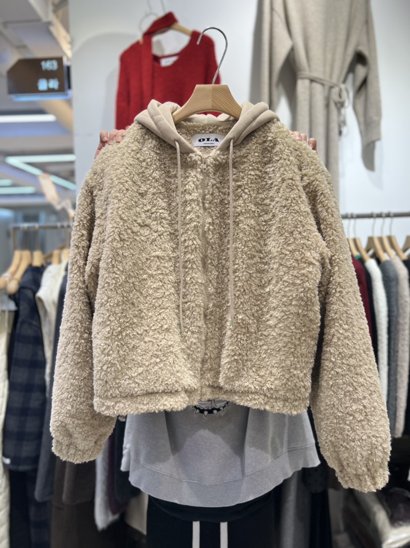 OLA東大門㊣代購女裝新品人氣熱賣職業時尚25秋冬短款大衣拉鏈mellor/OLA短款大衣圖色3