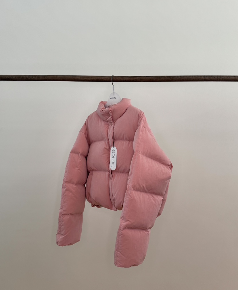 ERUME韓國代購㊣女士新品25秋冬人氣職業休閑真品時尚短款棉服ERUME短款棉服圖色2