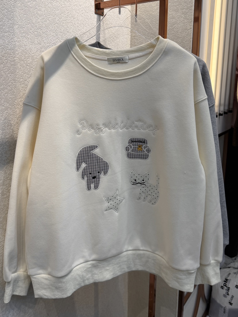 SYMBOL東大門㊣實拍女士新品25秋冬真品職業推薦人氣熱賣衛衣SYMBOL衛衣圖色2