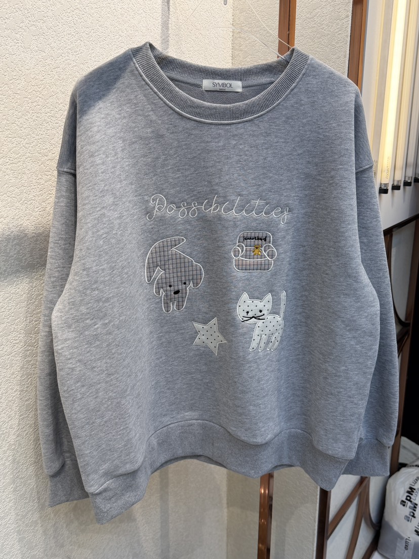 SYMBOL東大門㊣實拍女士新品25秋冬真品職業推薦人氣熱賣衛衣SYMBOL衛衣圖色3