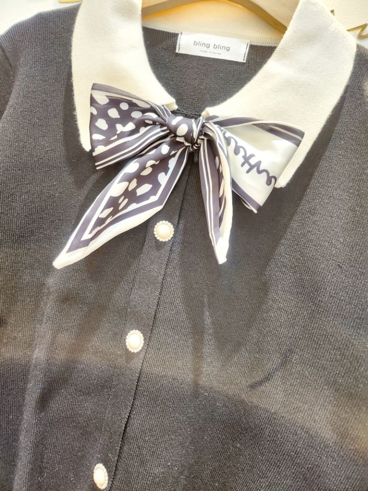 BLING BLING-S東大門㊣實拍女士新品職業熱賣推薦針織衫圍巾BLING BLING-S針織衫