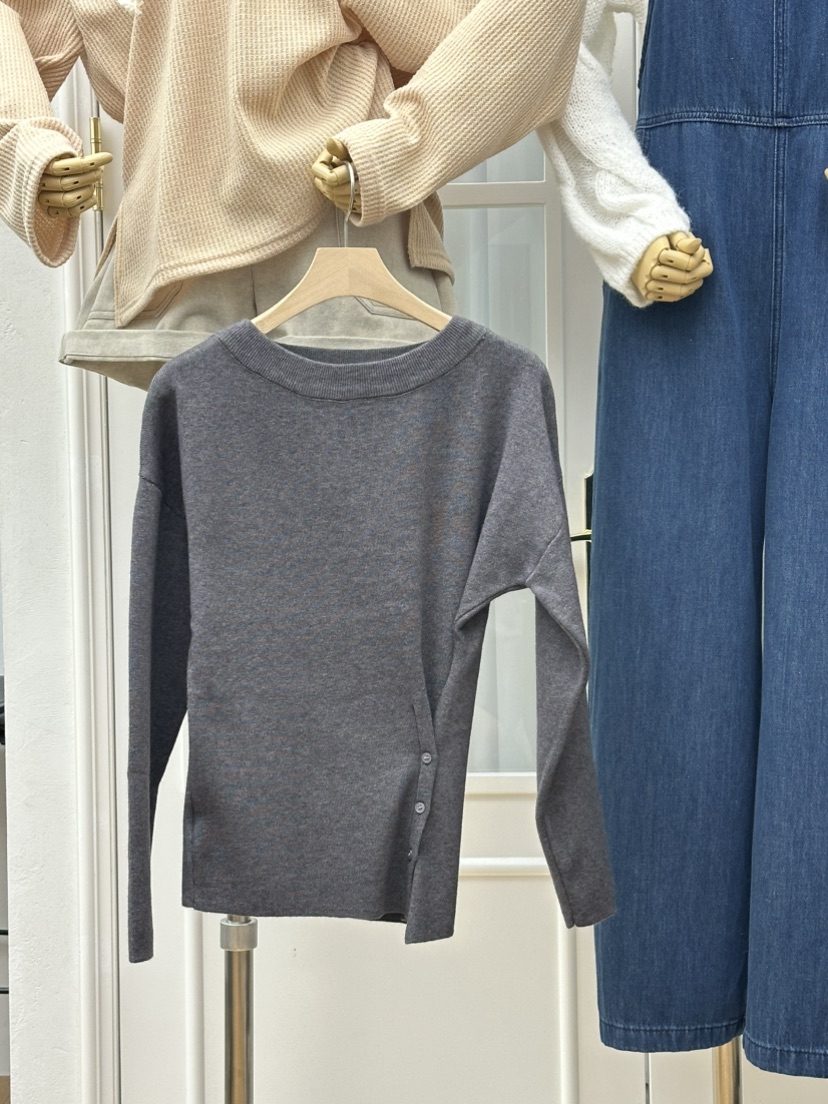 RE:FRESH-L韓國代購㊣女裝新款25秋冬熱賣人氣推薦休閑針織衫RE:FRESH針織衫圖色2