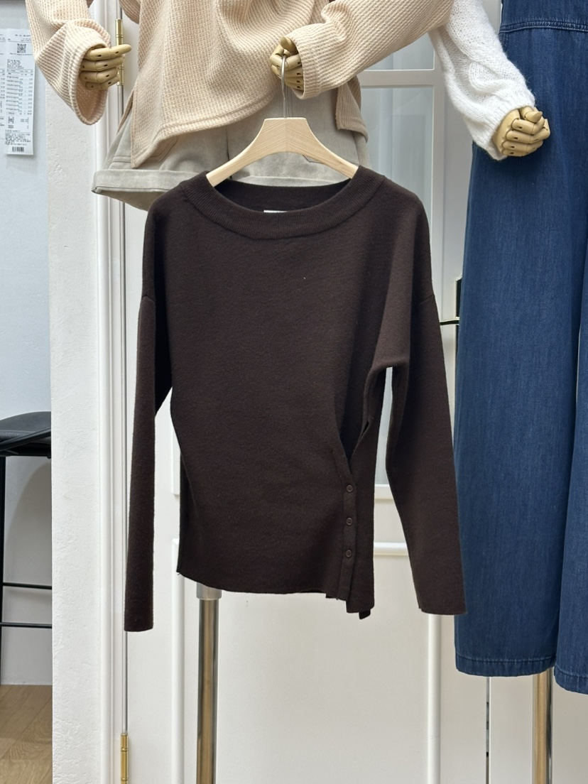 RE:FRESH-L韓國代購㊣女裝新款25秋冬熱賣人氣推薦休閑針織衫RE:FRESH針織衫圖色3