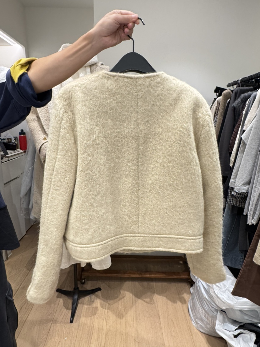 BIEN GARDER韓國直郵㊣女裝新款職業休閑人氣25秋冬夾克羊毛BIEN GARDER夾克