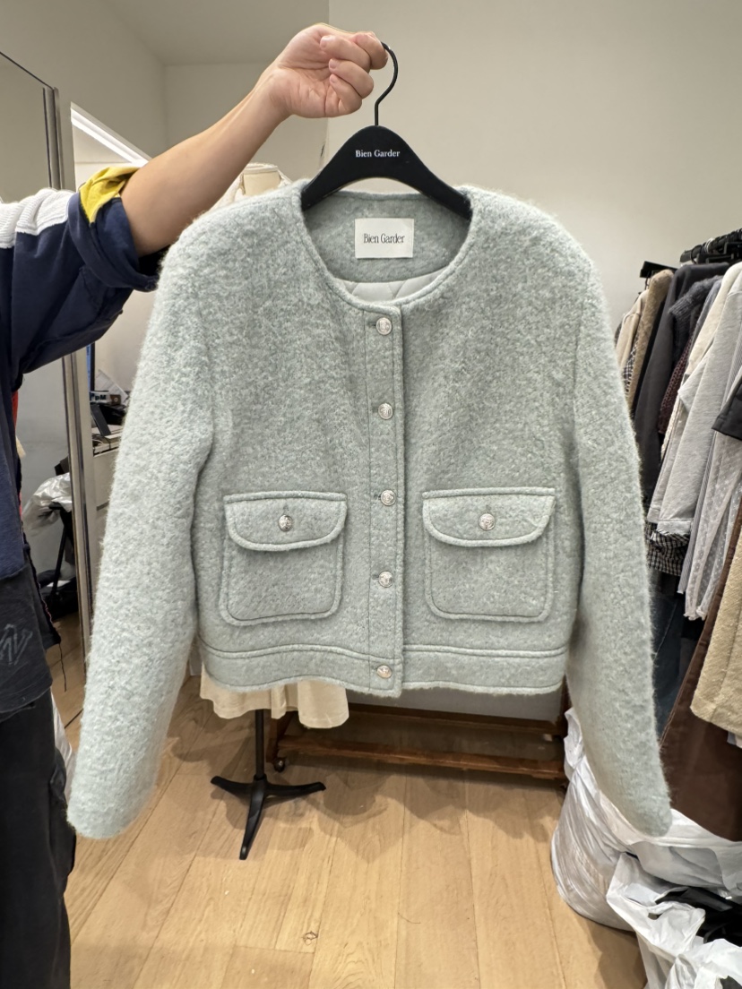 BIEN GARDER韓國直郵㊣女裝新款職業休閑人氣25秋冬夾克羊毛BIEN GARDER夾克圖色2