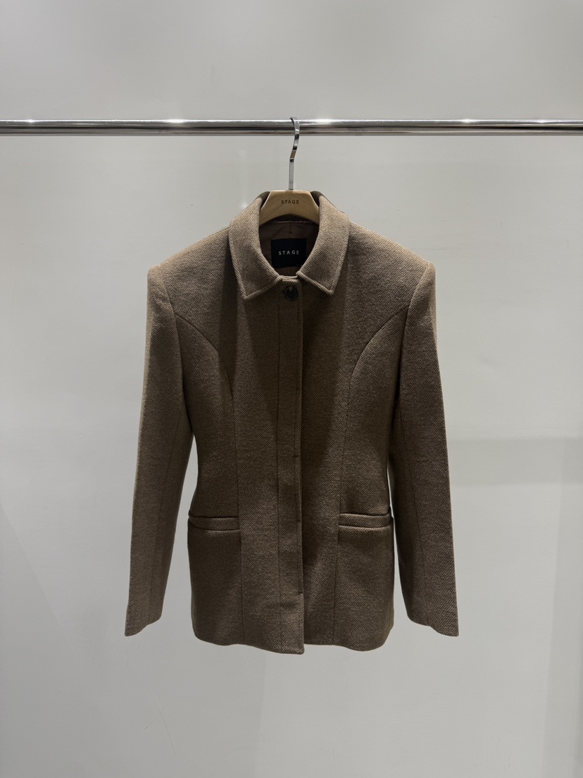 STAGE東大門㊣實拍女士新品時尚25秋冬真品職業熱賣人氣夾克STAGE夾克圖色1