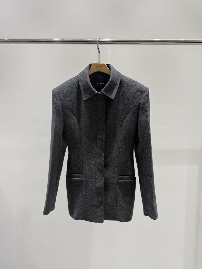 STAGE東大門㊣實拍女士新品時尚25秋冬真品職業熱賣人氣夾克STAGE夾克圖色2