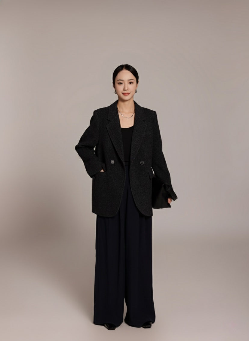 HER韓國直郵㊣女士新品時尚人氣推薦休閑職業真品25秋冬夾克HANNA21夾克圖色2