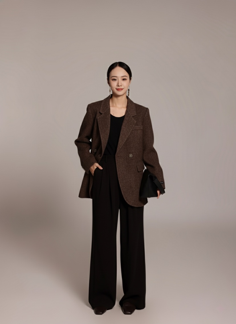 HER韓國直郵㊣女士新品時尚人氣推薦休閑職業真品25秋冬夾克HANNA21夾克圖色3