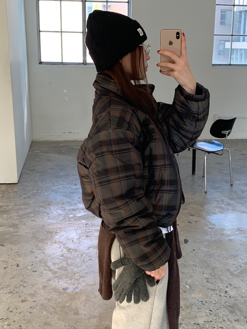 UNBOUND韓國代購㊣女裝新款休閑25秋冬職業真品熱賣短款棉服UNBOUND短款棉服