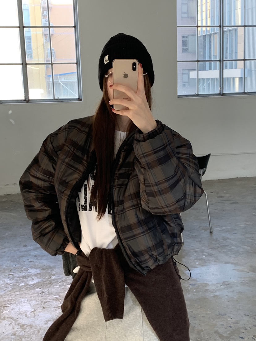 UNBOUND韓國代購㊣女裝新款休閑25秋冬職業真品熱賣短款棉服UNBOUND短款棉服