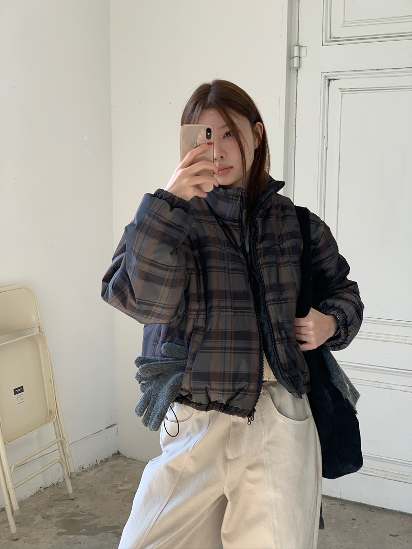 UNBOUND韓國代購㊣女裝新款休閑25秋冬職業真品熱賣短款棉服UNBOUND短款棉服