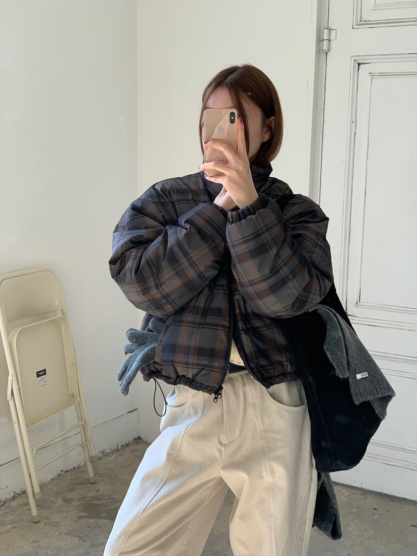 UNBOUND韓國代購㊣女裝新款休閑25秋冬職業真品熱賣短款棉服UNBOUND短款棉服