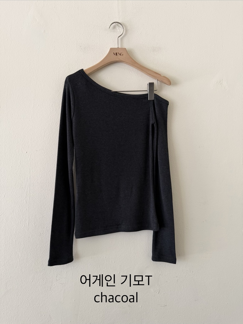 MENG韓國代購㊣女士新品熱賣時尚職業休閑推薦人氣25秋冬長袖T恤MENG長袖T恤圖色1
