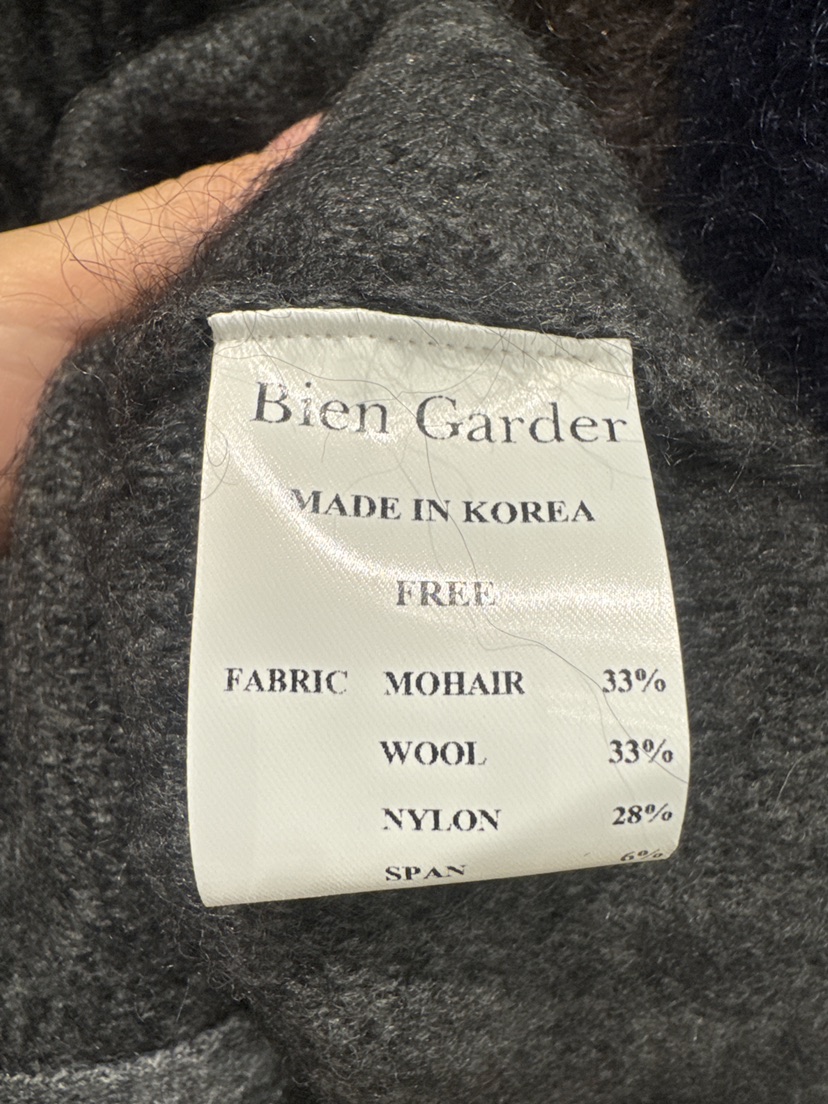 BIEN GARDER韓國代購㊣女士新款真品休閑職業夾克馬海毛拉鏈BIEN GARDER夾克