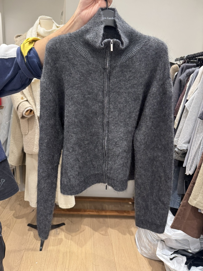 BIEN GARDER韓國代購㊣女士新款真品休閑職業夾克馬海毛拉鏈BIEN GARDER夾克圖色1