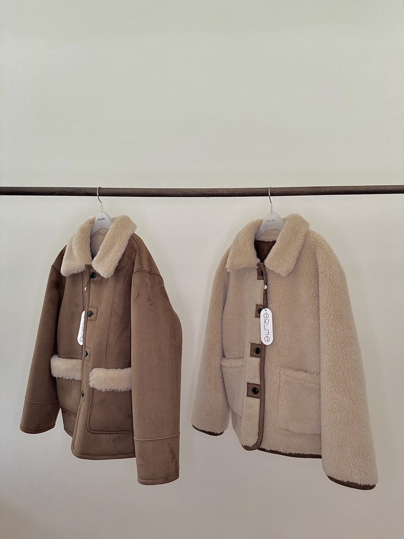 ERUME東大門㊣實拍女士新款推薦時尚真品職業短款大衣羊毛雙面ERUME短款大衣