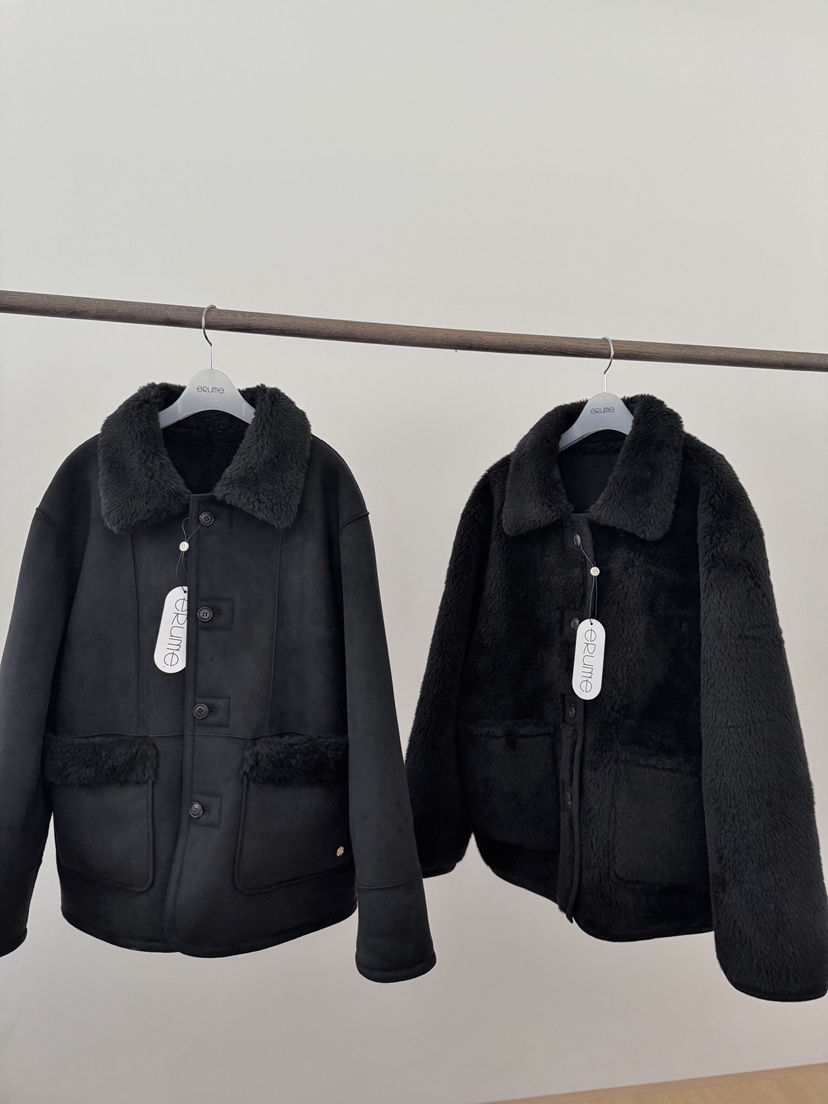 ERUME東大門㊣實拍女士新款推薦時尚真品職業短款大衣羊毛雙面ERUME短款大衣