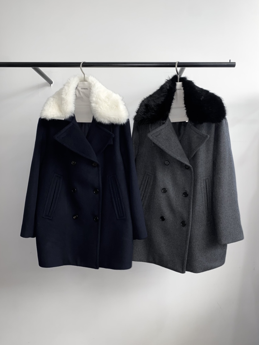 ARBOL韓國直郵㊣女裝新品熱賣真品25秋冬職業推薦中長款大衣ARBOL中長款大衣