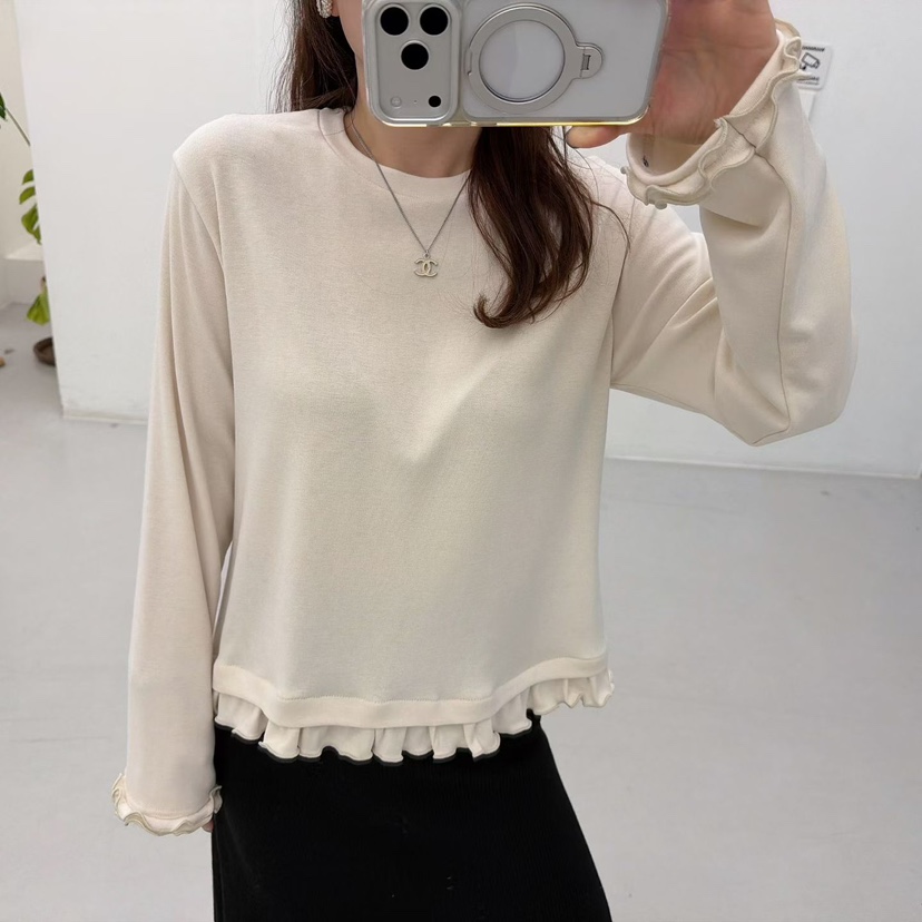 LOVABLE韓國直郵㊣女士新品25秋冬人氣時尚職業推薦長袖T恤LOVABLE長袖T恤