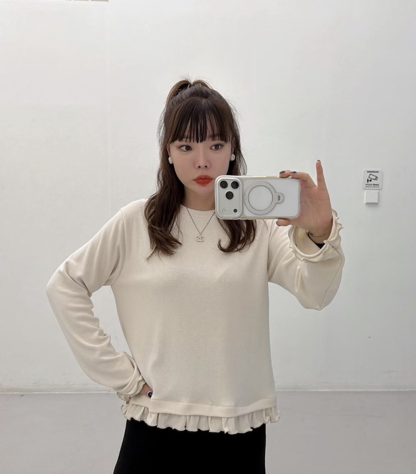 LOVABLE韓國直郵㊣女士新品25秋冬人氣時尚職業推薦長袖T恤LOVABLE長袖T恤