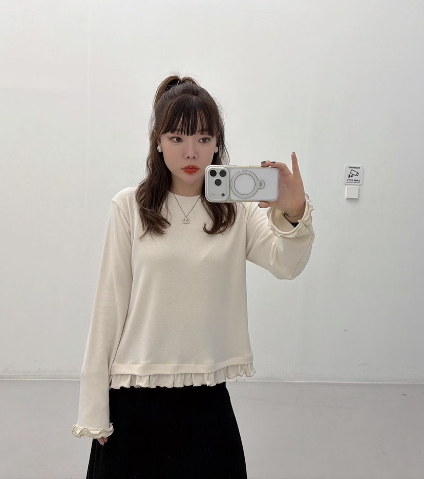 LOVABLE韓國直郵㊣女士新品25秋冬人氣時尚職業推薦長袖T恤LOVABLE長袖T恤